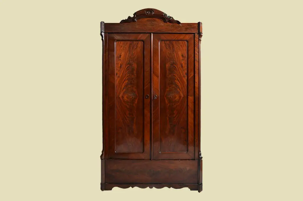 Antik Mahagoni Kleiderschrank Schrank von 1860 -zerlegbar 1