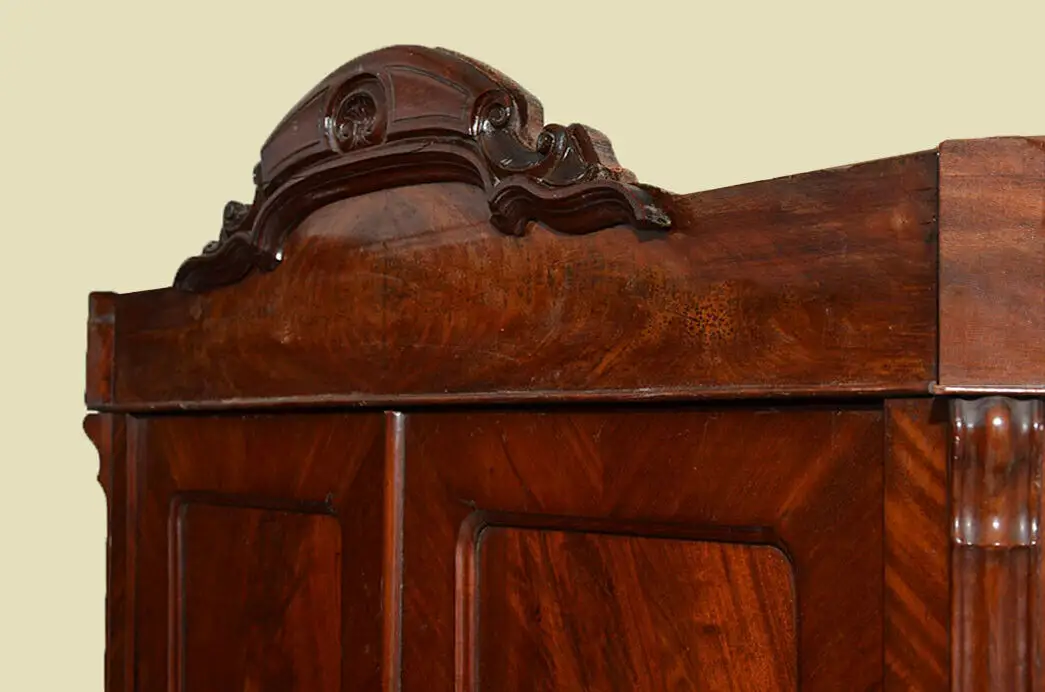 Antik Mahagoni Kleiderschrank Schrank von 1860 -zerlegbar 9