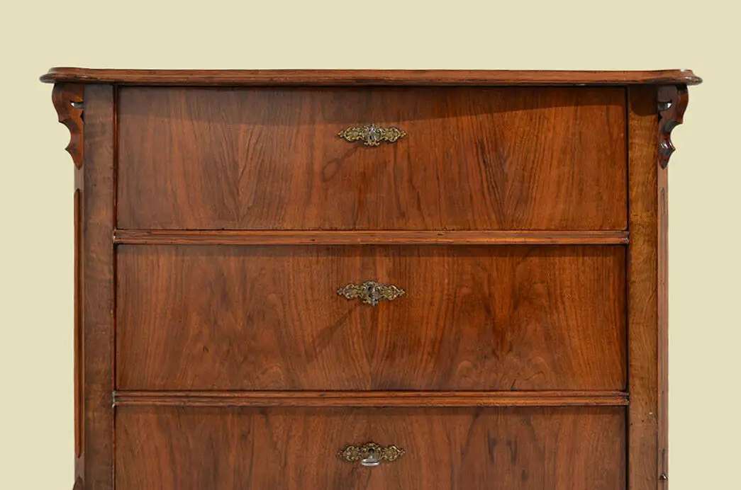 Antike Louis Philippe Nußbaum Herrenkommode Kommode von 1840 11