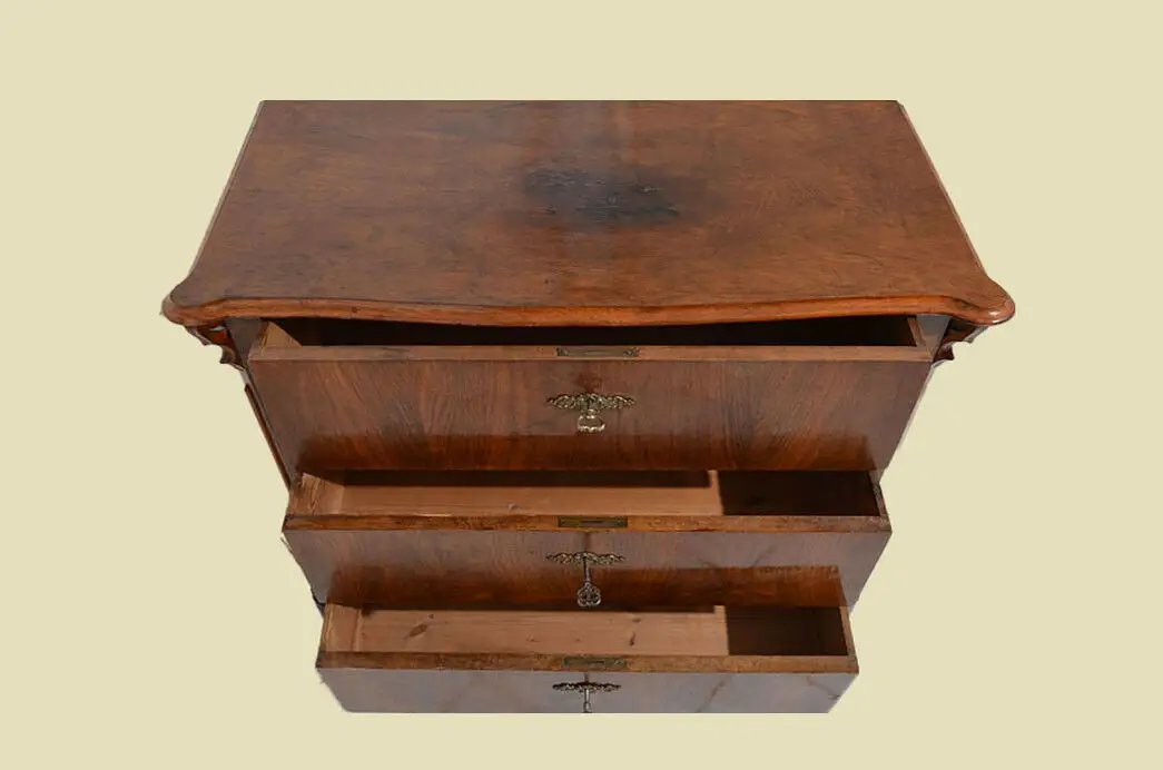 Antike Louis Philippe Nußbaum Herrenkommode Kommode von 1840 4