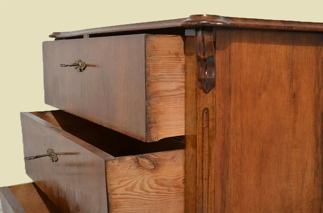 Antike Louis Philippe Nußbaum Herrenkommode Kommode von 1840 5