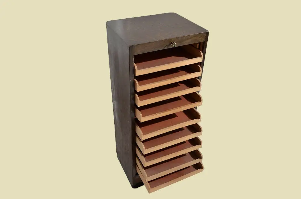 Antik Art Deco Jugendstil Rolladenschrank Klavier Notenschrank von 1920 10
