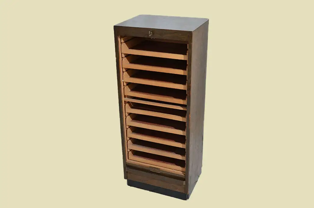 Antik Art Deco Jugendstil Rolladenschrank Klavier Notenschrank von 1920 7