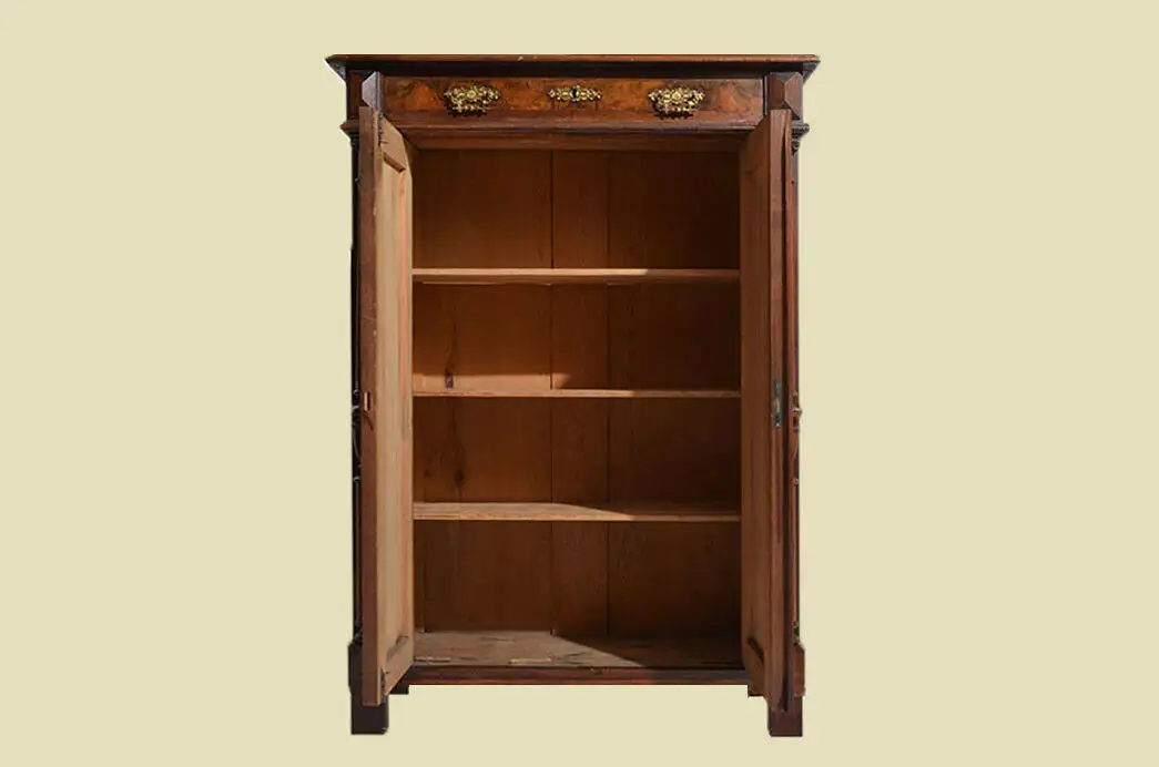 Antikes Gründerzeit Schrank Kommode Säulen Vertiko von 1880 4