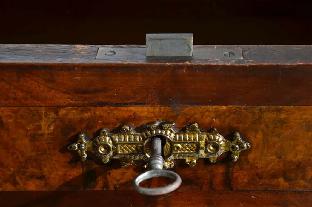 Antikes Gründerzeit Schrank Kommode Säulen Vertiko von 1880 8