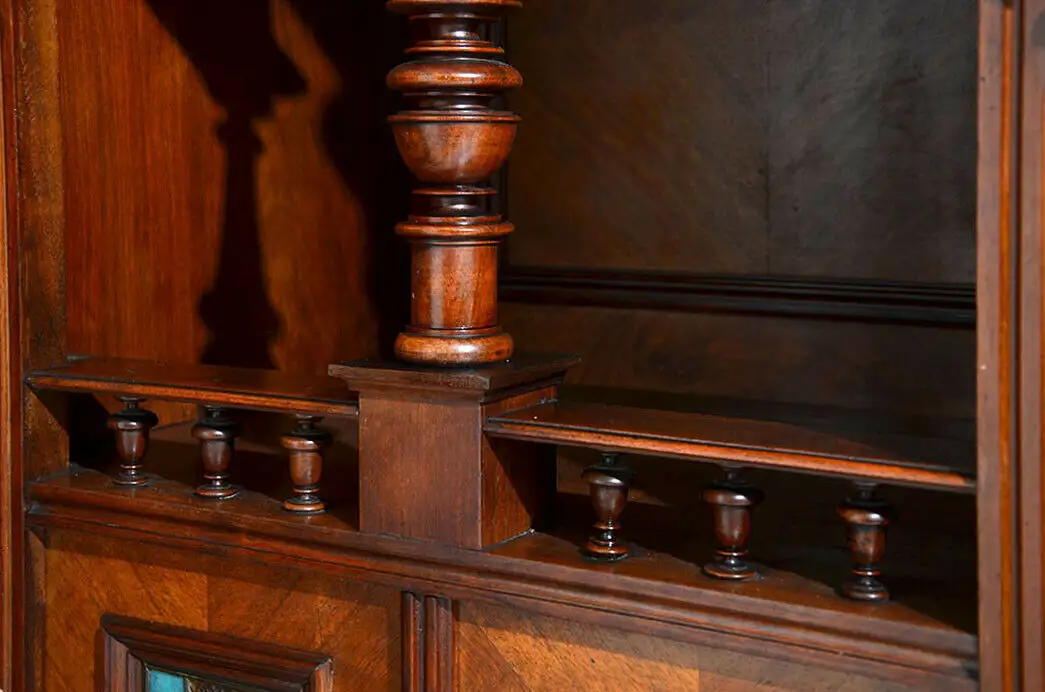 Antik Gründerzeit Jugendstil Buffet Anrichte Aufsatz Regal von 1900 7