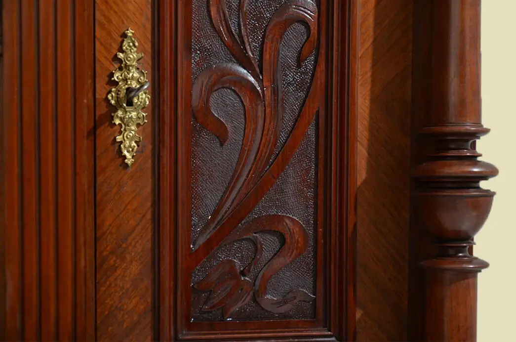 Antik Gründerzeit Jugendstil Buffet Anrichte Aufsatz Regal von 1900 9