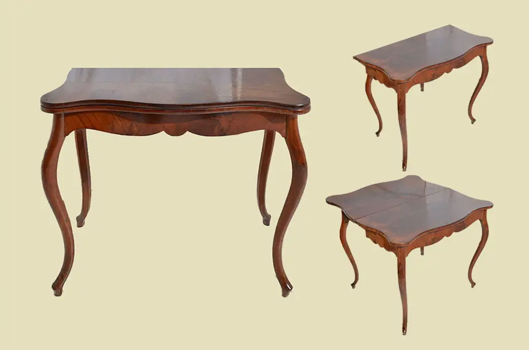 Kleiner Antiker LP Mahagoni Beistelltisch Spieltisch Tisch von 1860 0