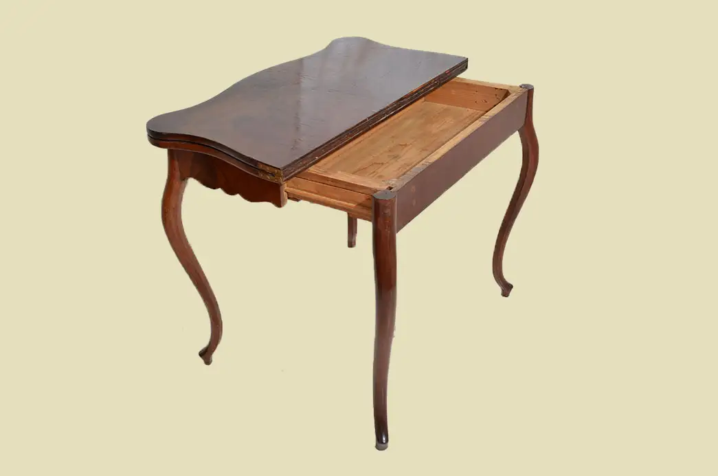 Kleiner Antiker LP Mahagoni Beistelltisch Spieltisch Tisch von 1860 6