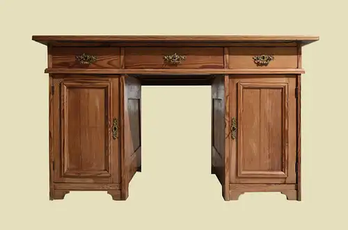 Antik Gründerzeit Weichholz Sekretär Schreibtisch mit Geheimfach von 1880
