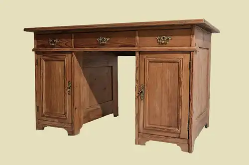 Antik Gründerzeit Weichholz Sekretär Schreibtisch mit Geheimfach von 1880