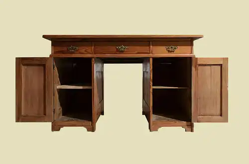 Antik Gründerzeit Weichholz Sekretär Schreibtisch mit Geheimfach von 1880