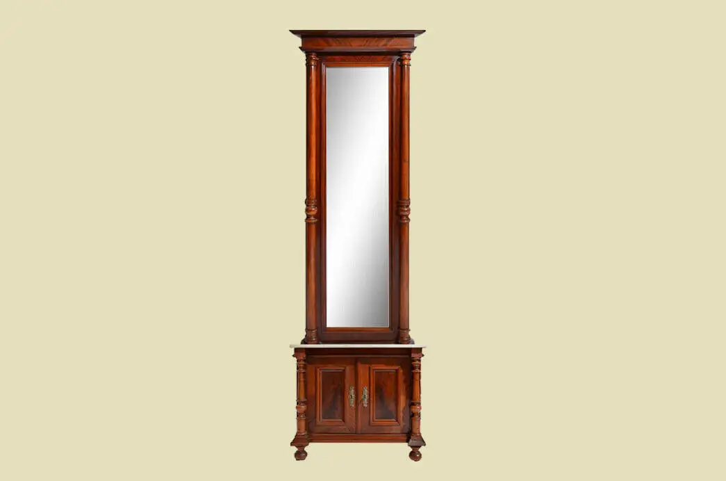 Antik Nußbaum Gründerzeit Konsolspiegel Konsole Spiegel von 1880 1