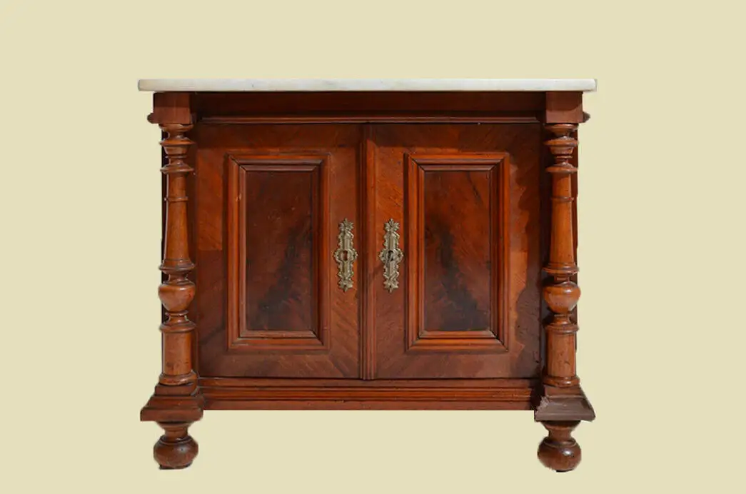 Antik Nußbaum Gründerzeit Konsolspiegel Konsole Spiegel von 1880 3