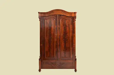 Antiker Louis Philippe Mahagoni Kleiderschrank Schrank von 1860 0