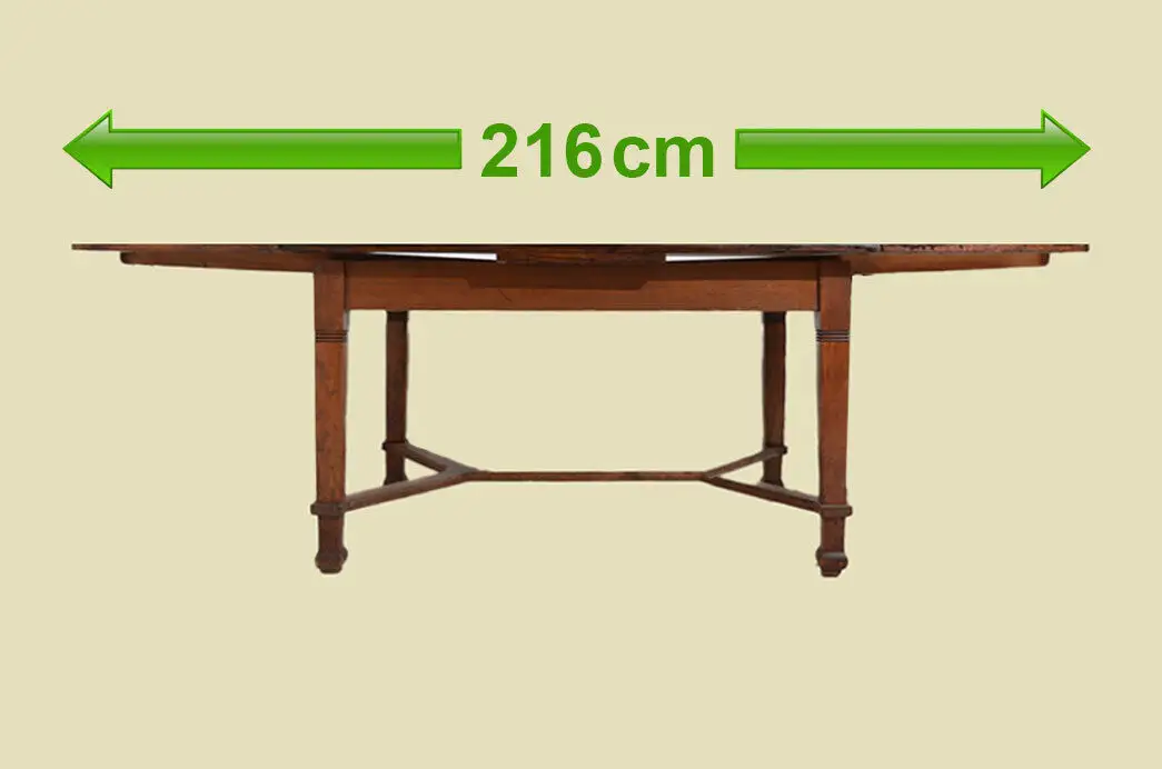 Antiker Jugendstil Ausziehtisch Esstisch Tisch von 1920 4
