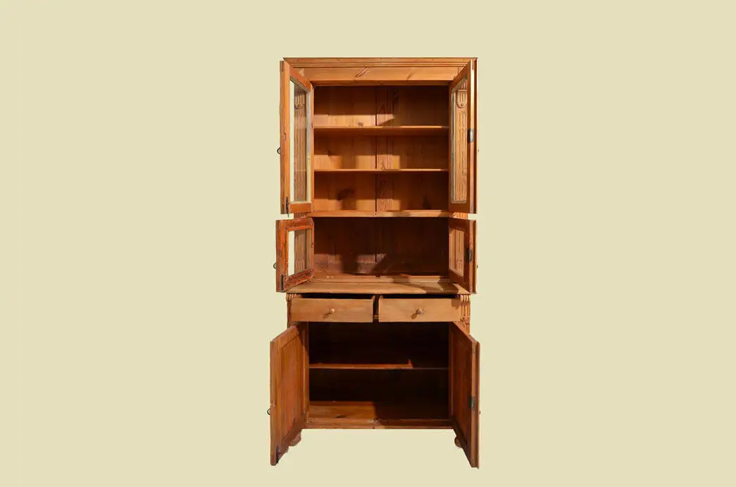 Antik Jugendstil Küchenbuffet Vitrine Buffet Schrank von 1920 4