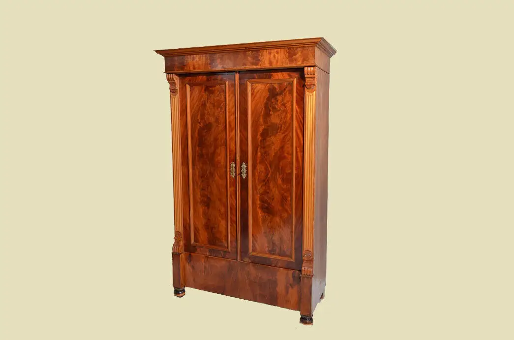 Kleiderschrank ANTIK Gründerzeit Mahagoni Schrank ORIGINAL von 1880 1
