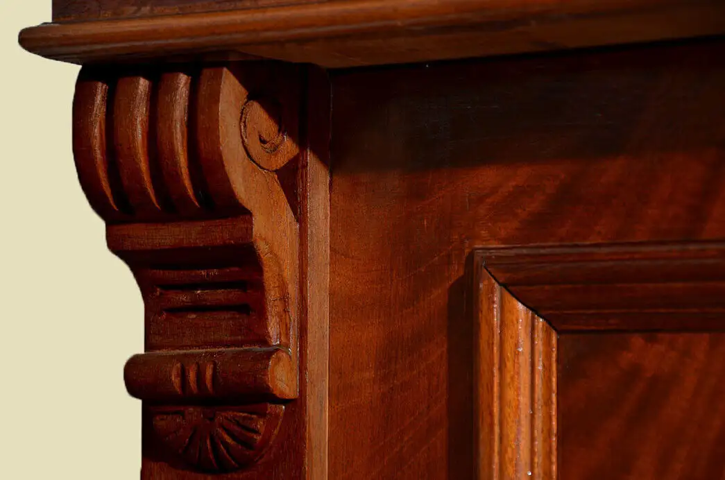 Kleiderschrank ANTIK Gründerzeit Mahagoni Schrank ORIGINAL von 1880 9