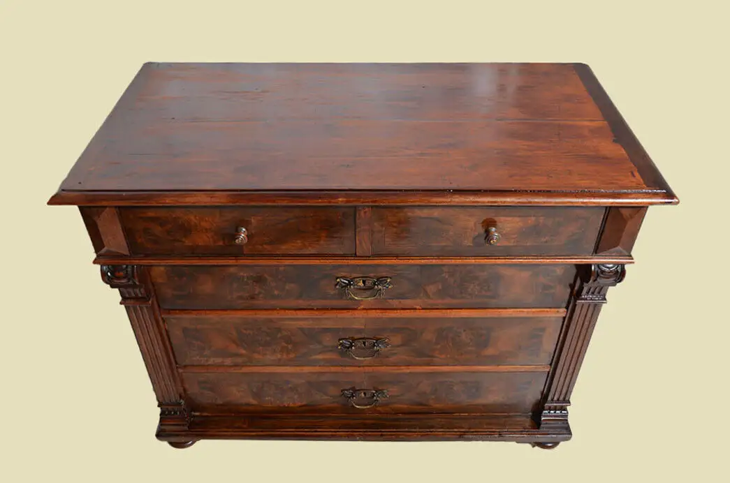 Große Kommode ANTIK Sideboard Gründerzeit Nußbaum ORIGINAL von 1880 3