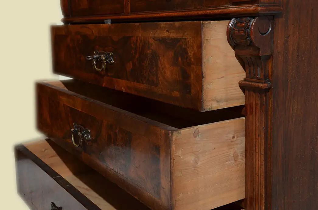 Große Kommode ANTIK Sideboard Gründerzeit Nußbaum ORIGINAL von 1880 8