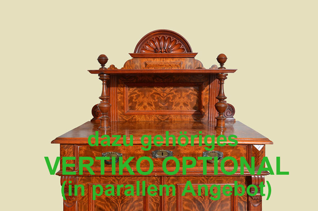 Vertiko Aufsatz ANTIK Gründerzeit Kommode Schrank ORIGINALvon1880 12