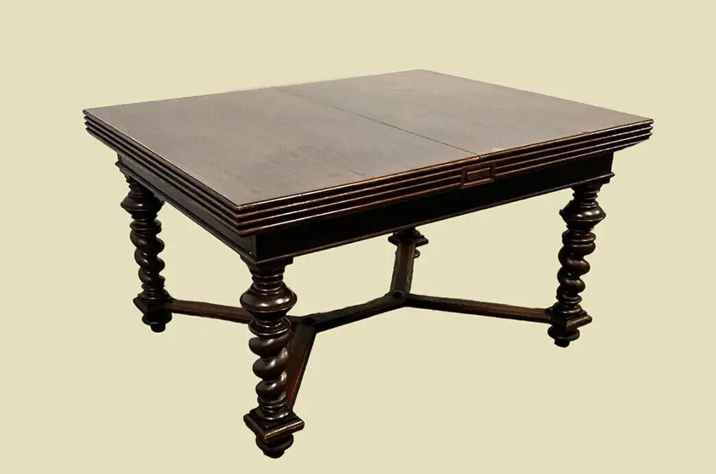 Großer Tisch ANTIK Kulissentisch 142–532cm Esstisch ORIGINALvon1880 5