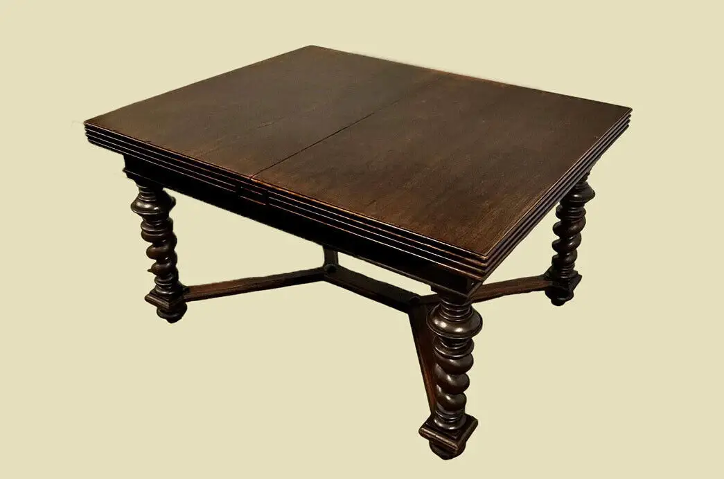 Großer Tisch ANTIK Kulissentisch 142–532cm Esstisch ORIGINALvon1880 6
