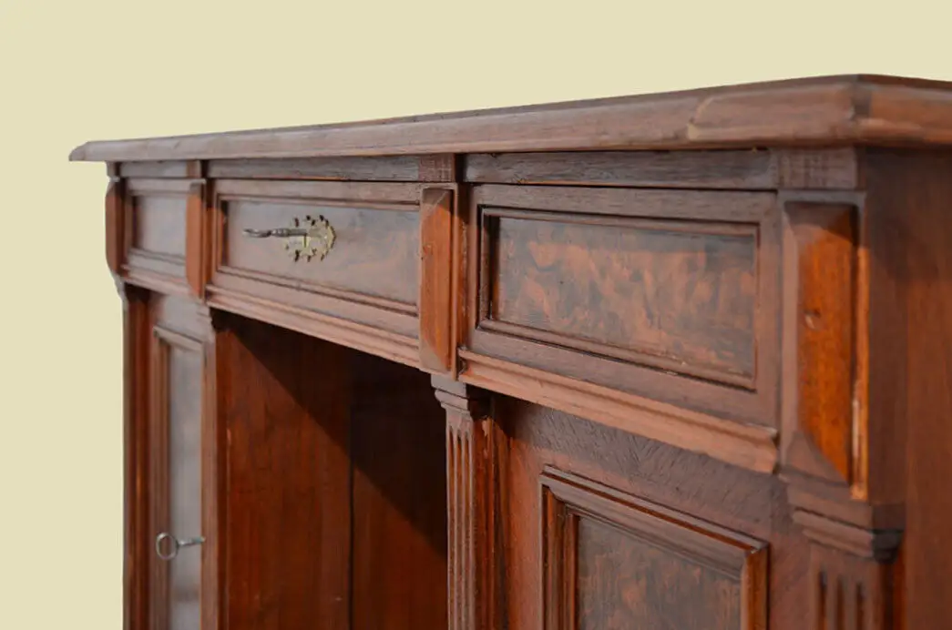Schreibtisch ANTIK Gründerzeit Nußbaum Sekretär ORIGINALvon1880 11