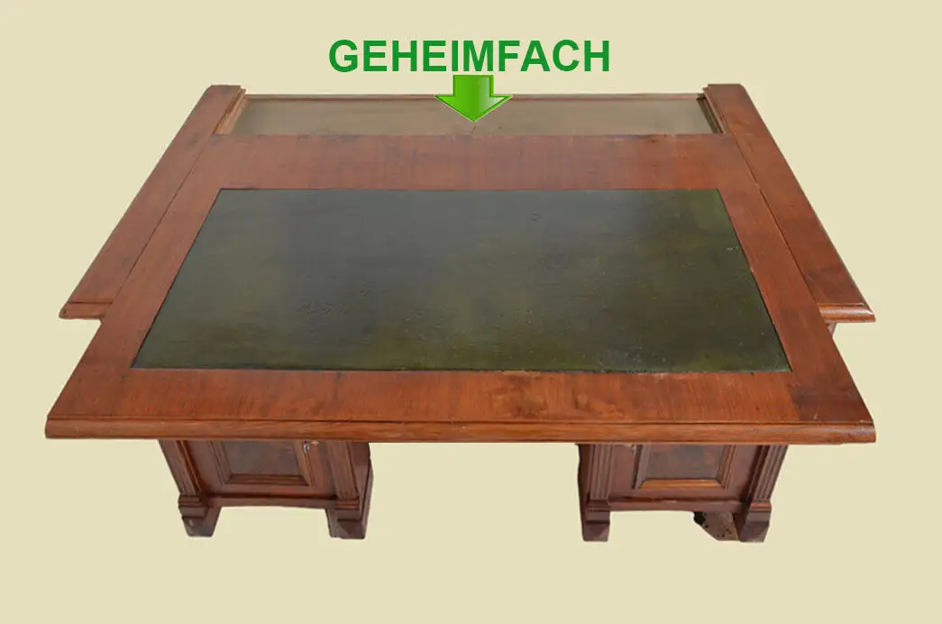 Schreibtisch ANTIK Gründerzeit Nußbaum Sekretär ORIGINALvon1880 5