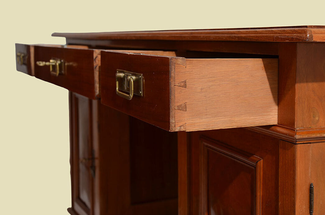 Schreibtisch ANTIK Jugendstil Nußbaum Sekretär ORIGINALvon1920 7