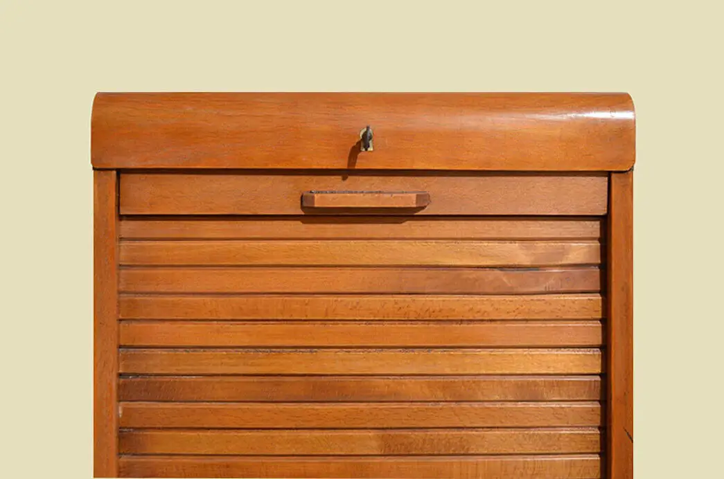 Notenschrank ANTIK Art Deco Jugendstil Rolladenschrank ORIGINALvon1920 13