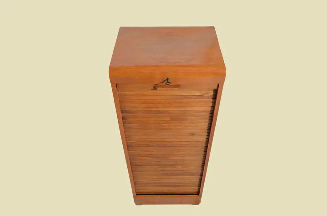 Notenschrank ANTIK Art Deco Jugendstil Rolladenschrank ORIGINALvon1920 4