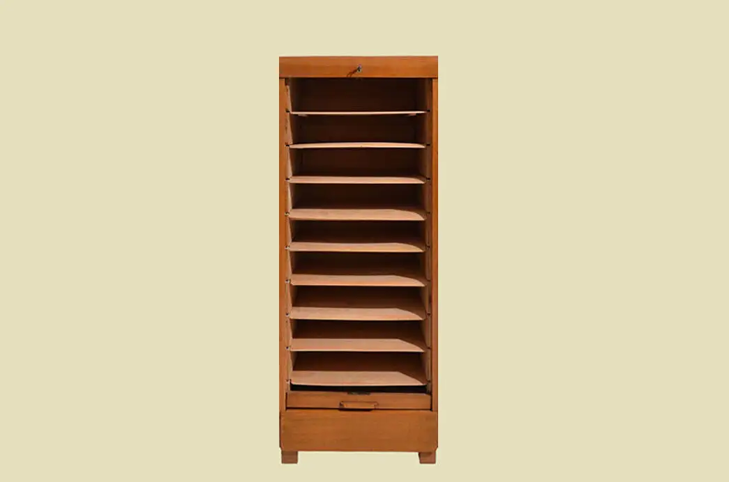 Notenschrank ANTIK Art Deco Jugendstil Rolladenschrank ORIGINALvon1920 6