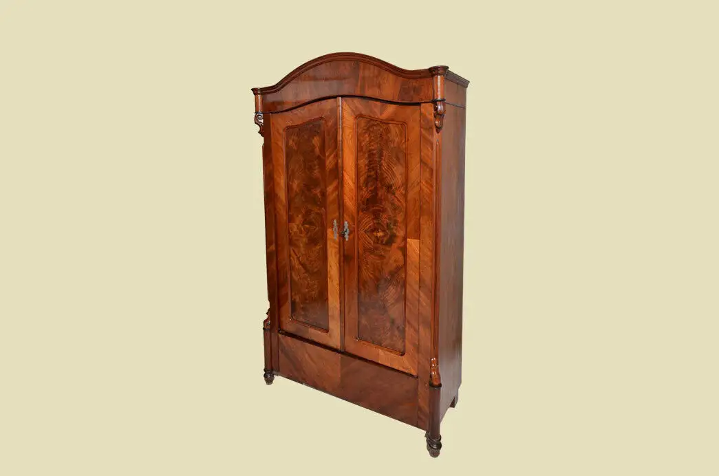 Schrank ANTIK Louis Philippe Mahagoni Kleiderschrank ORIGINALvon1870 1