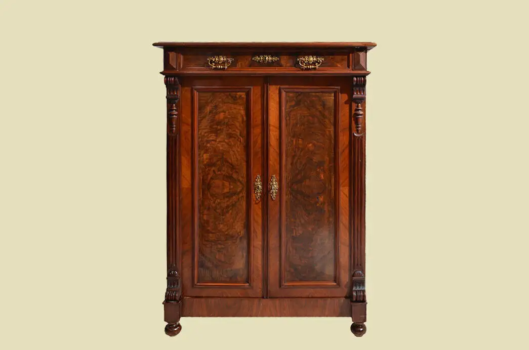 Vertiko ANTIK Gründerzeit Nußbaum Kommode Schrank ORIGINALvon1880 0