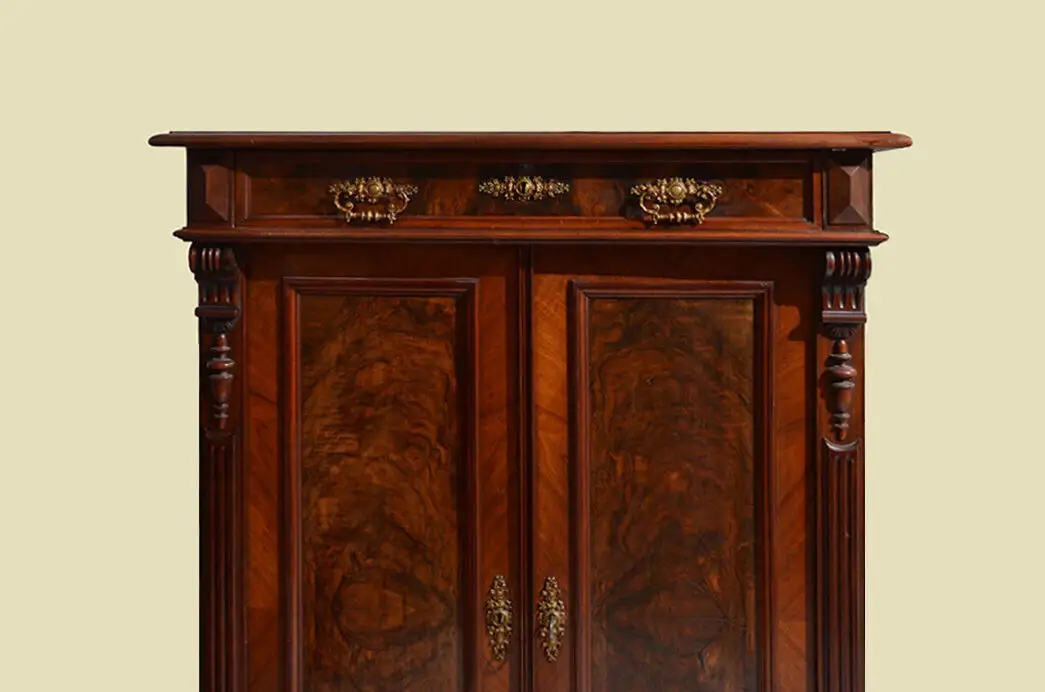 Vertiko ANTIK Gründerzeit Nußbaum Kommode Schrank ORIGINALvon1880 14