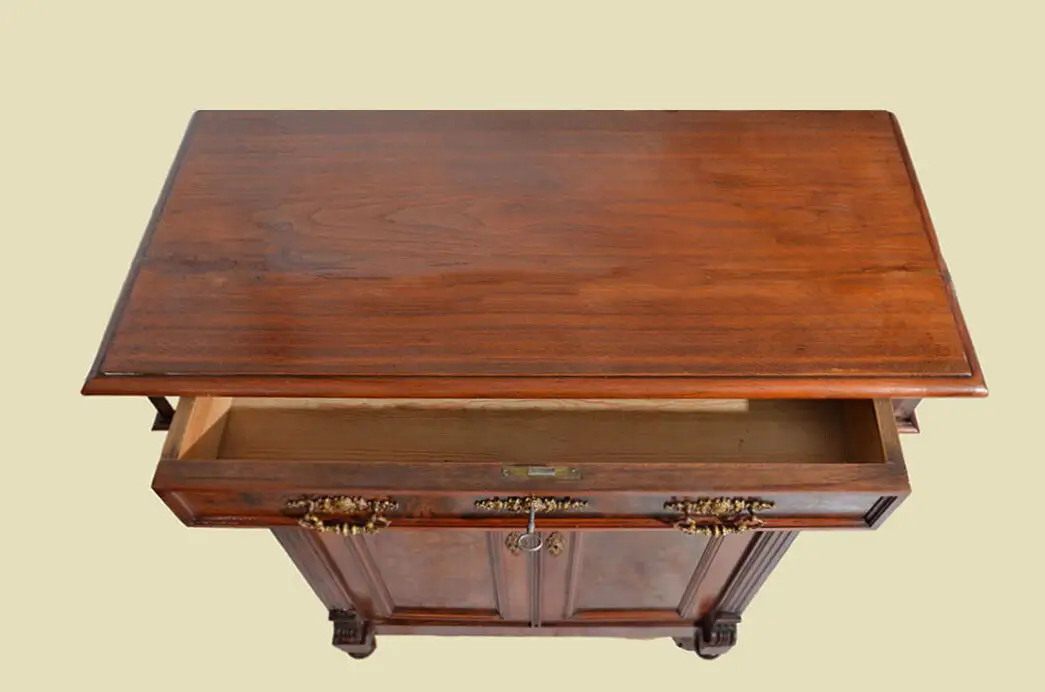 Vertiko ANTIK Gründerzeit Nußbaum Kommode Schrank ORIGINALvon1880 5
