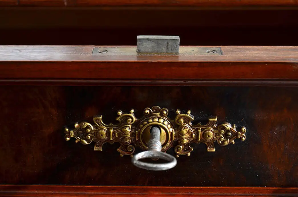Vertiko ANTIK Gründerzeit Nußbaum Kommode Schrank ORIGINALvon1880 8