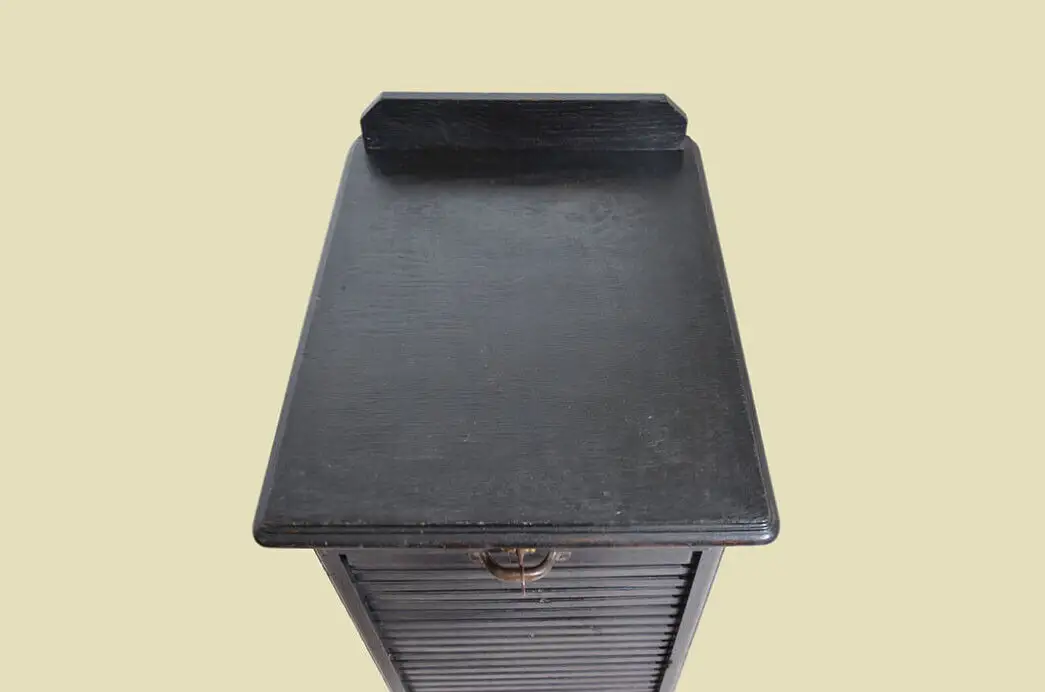 Notenschrank ANTIK Art Deco Jugendstil Rolladenschrank ORIGINAL von 1920 11
