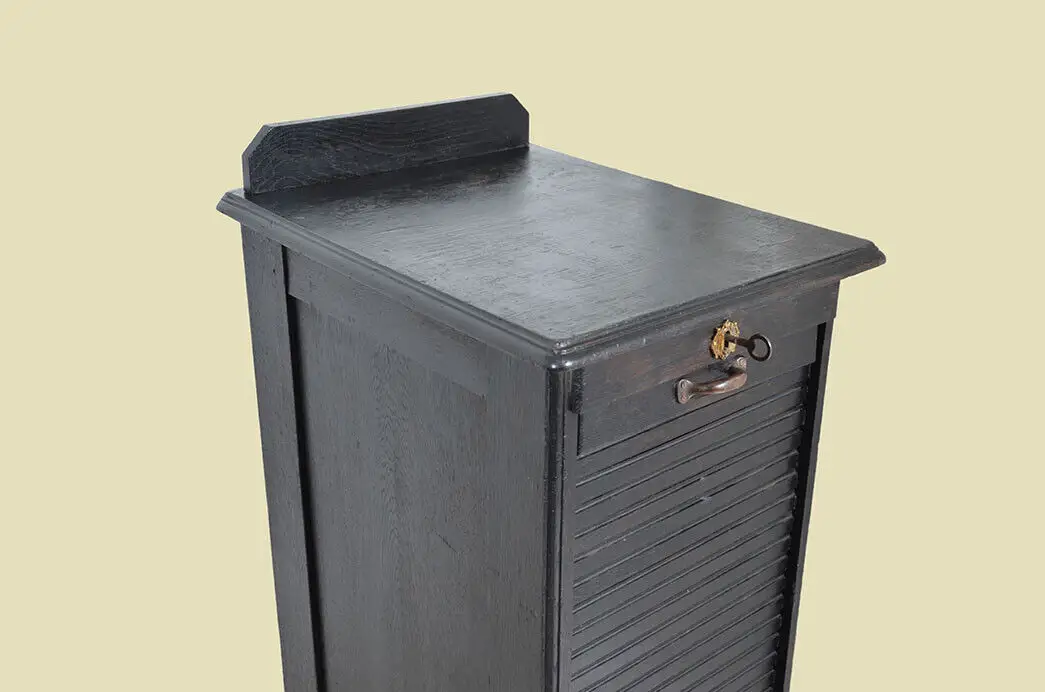 Notenschrank ANTIK Art Deco Jugendstil Rolladenschrank ORIGINAL von 1920 16