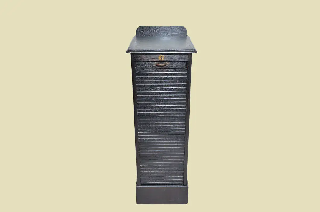 Notenschrank ANTIK Art Deco Jugendstil Rolladenschrank ORIGINAL von 1920 2