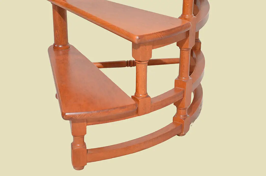 Buch Spiral Bibliothek Treppe ANTIK Style Englisch Regency Teak Holz Leiter 6