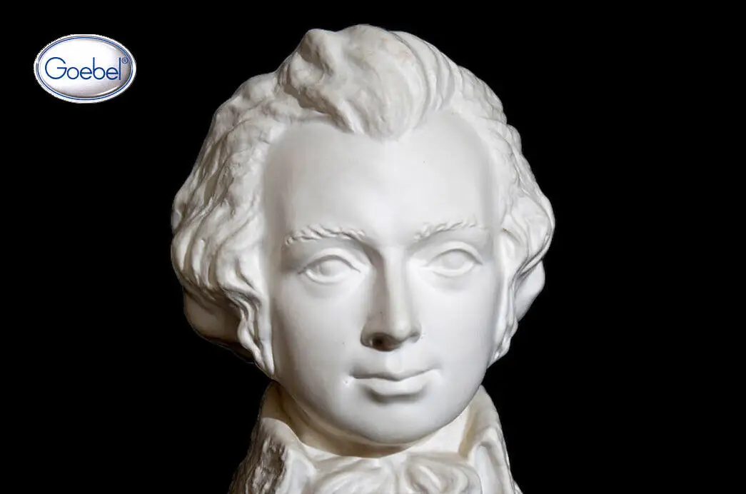 2 GOEBEL Beethoven & Mozart Büste Figur Antik Bochmann Porzellan 4