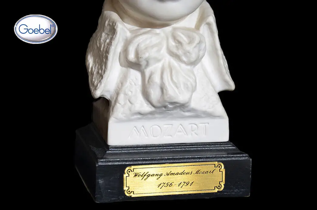 2 GOEBEL Beethoven & Mozart Büste Figur Antik Bochmann Porzellan 5