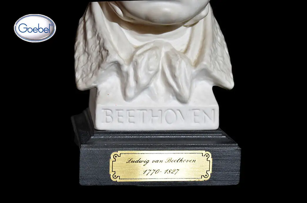 2 GOEBEL Beethoven & Mozart Büste Figur Antik Bochmann Porzellan 6