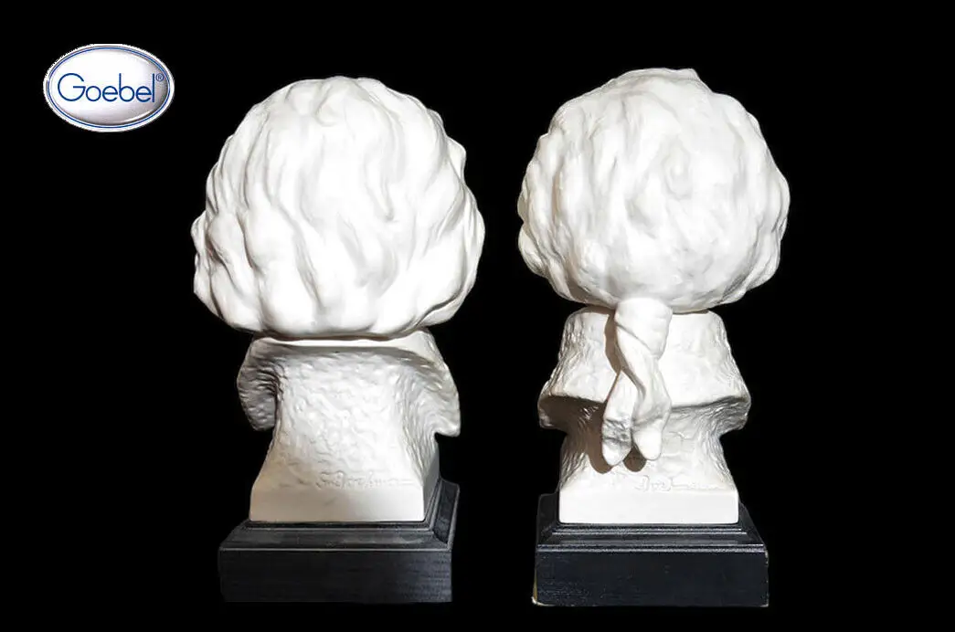 2 GOEBEL Beethoven & Mozart Büste Figur Antik Bochmann Porzellan 9