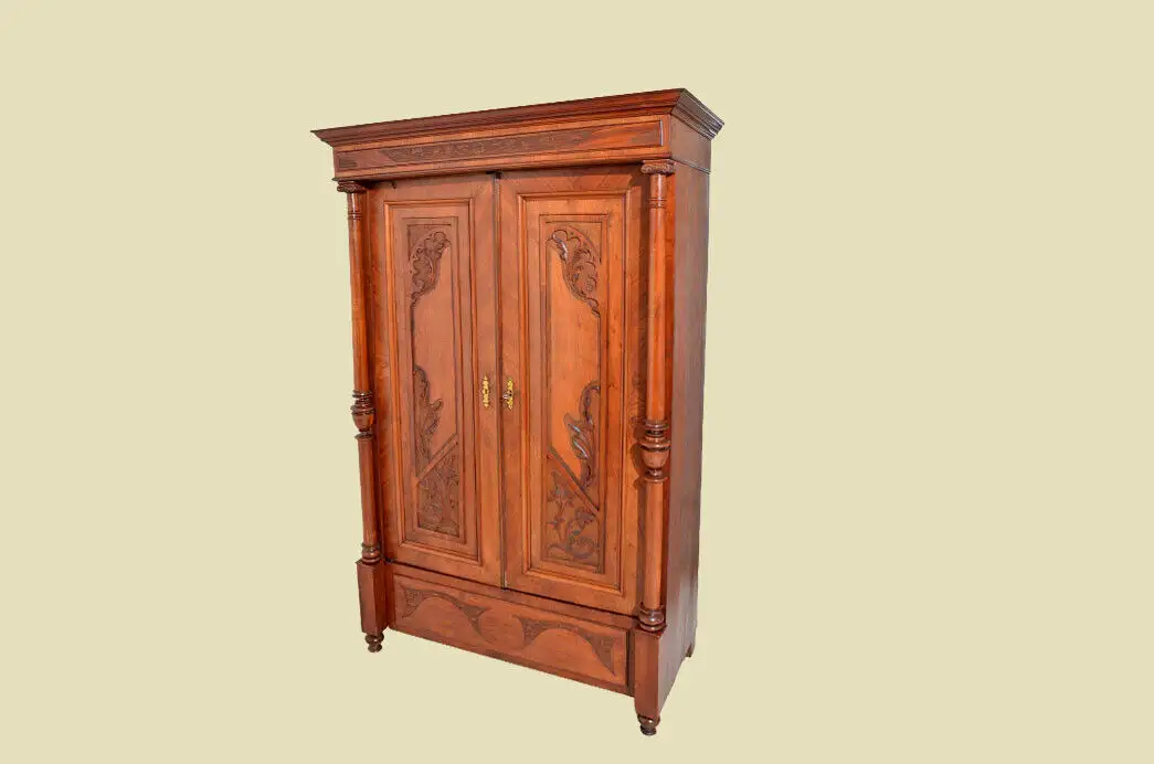 Schrank ANTIK Jugendstil Säulen Kleiderschrank ORIGINALvon1920 1