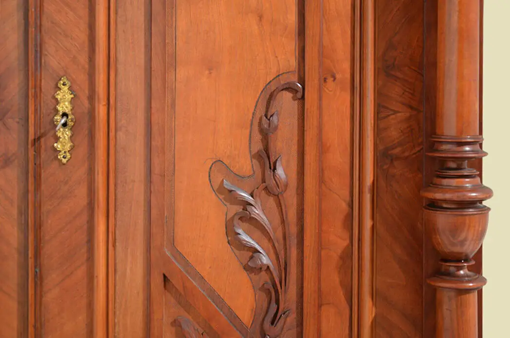 Schrank ANTIK Jugendstil Säulen Kleiderschrank ORIGINALvon1920 12