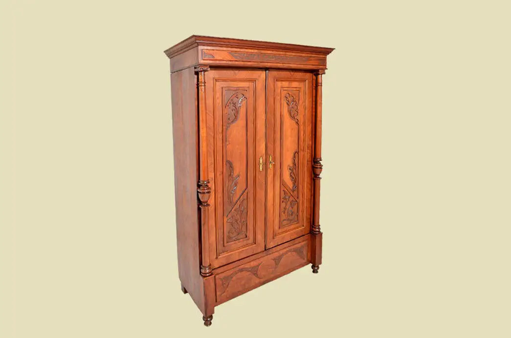 Schrank ANTIK Jugendstil Säulen Kleiderschrank ORIGINALvon1920 2